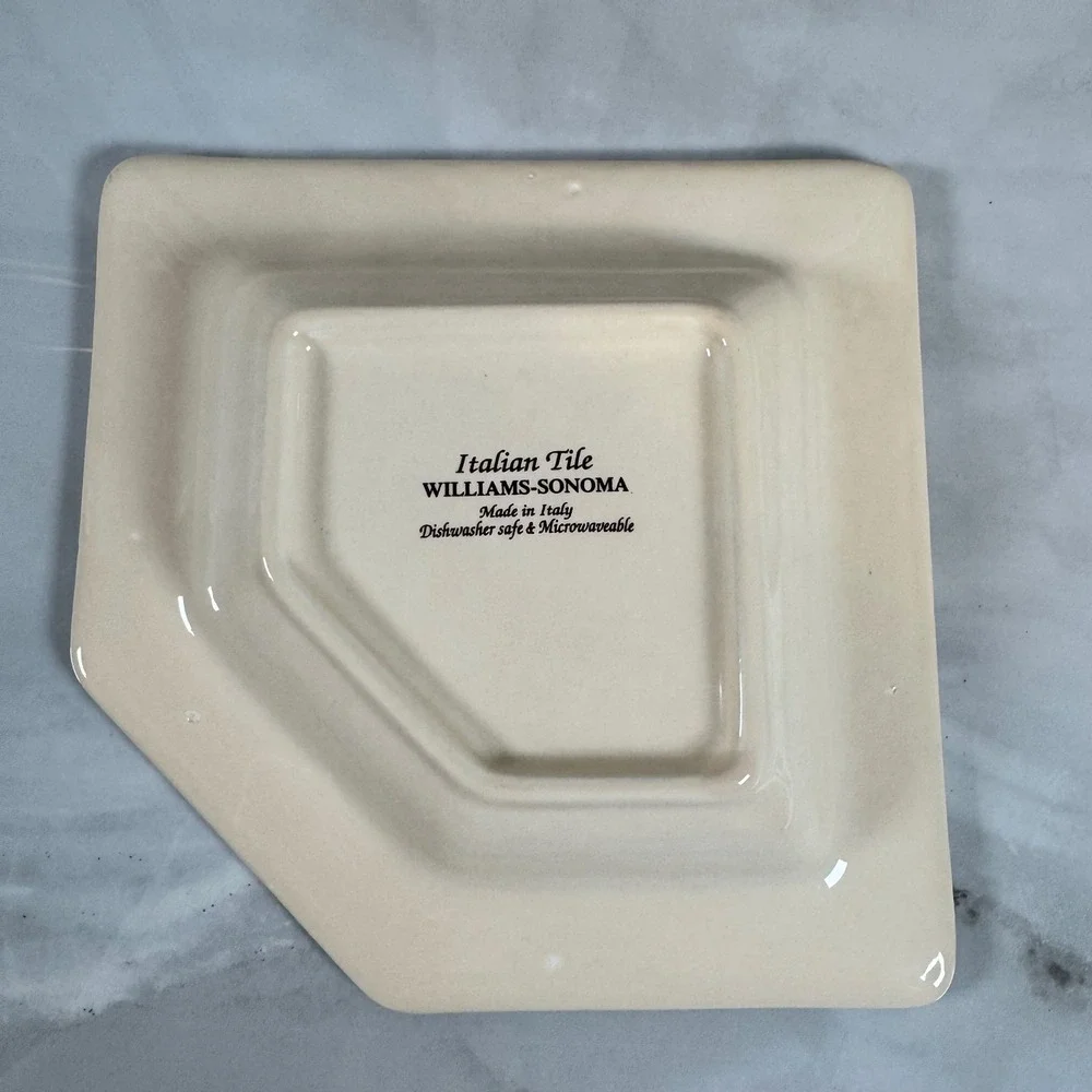 Williams-Sonoma Italian Tile Angled Bowl Replacement Made‎ in Italy